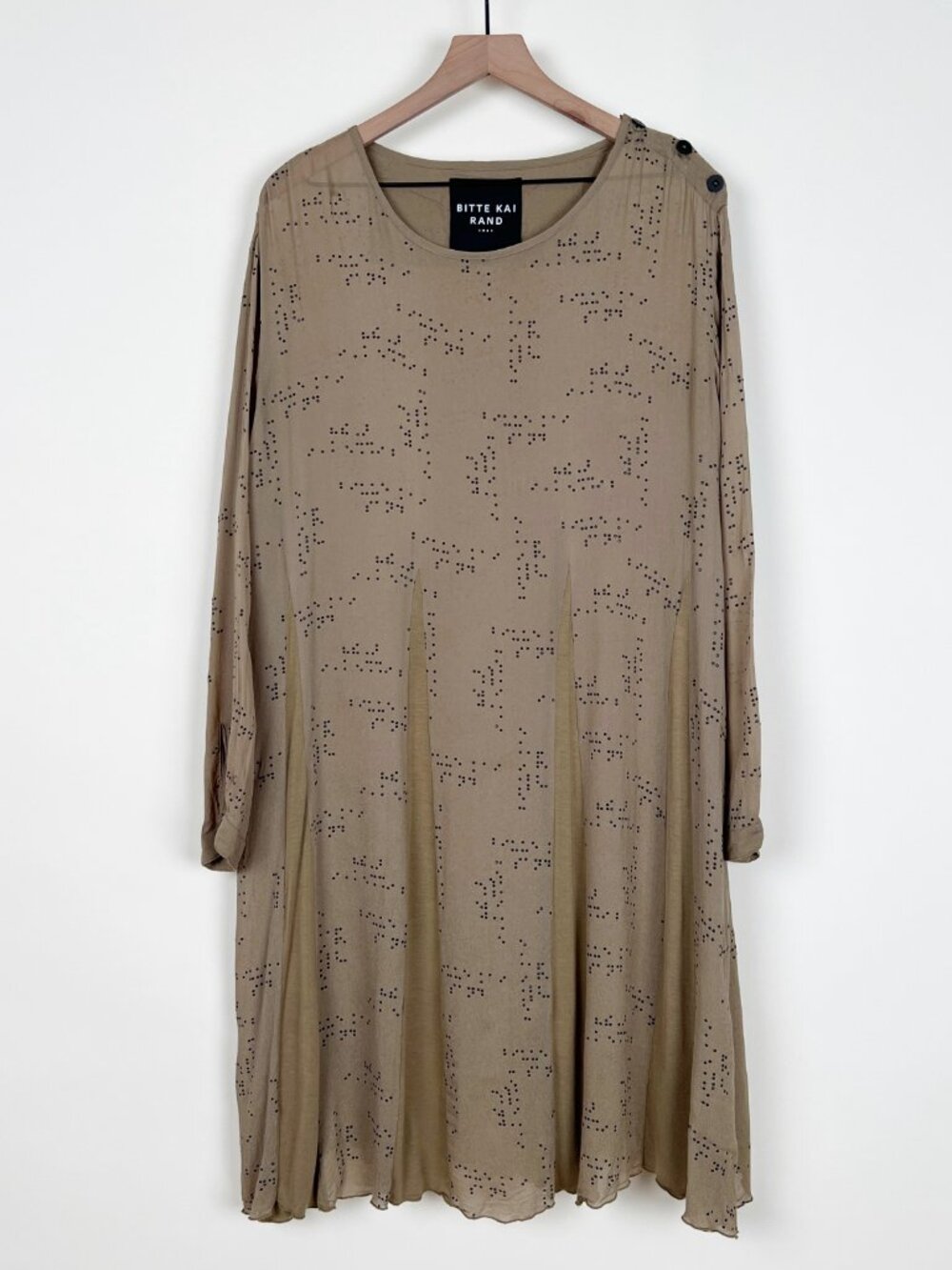 Bitte Kai Rand Silk Lagenlook Tunic Top Midi Dress Flowy Light Summer Fall - Xl